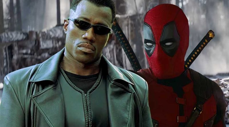 wesley snipes as blade beside ryan reynolds as deadpool in deadpool wolverine custom image